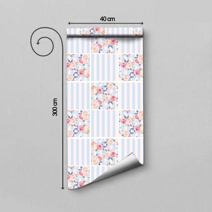 WallDaddy Self Adhesive Wallpaper For Wall (300x40)Cm Wall Sticker |Design CollageFlower