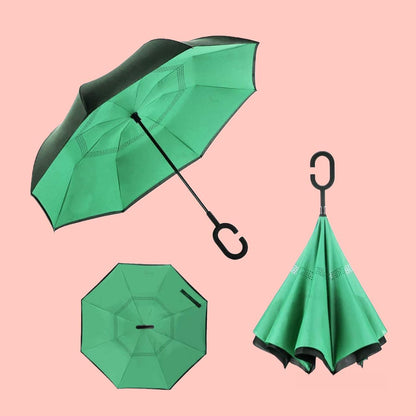 Double Layer Inverted Reversible Umbrella (Multicolor)